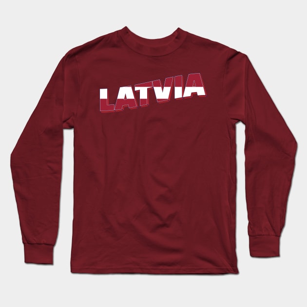 Latvia Vintage style retro souvenir Long Sleeve T-Shirt by DesignerPropo